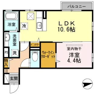 エスポワール【1階】の間取り