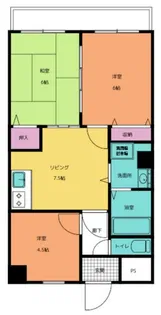 エクセレンスボン松屋【3階】の間取り