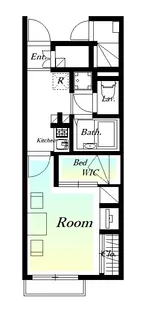 レオパレスディアコート【1階】の間取り