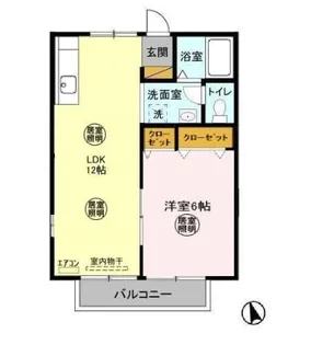 ドルチェ浜道 AB【1階】の間取り