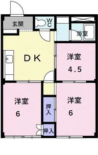 シティハイツ小堀A【1階】の間取り