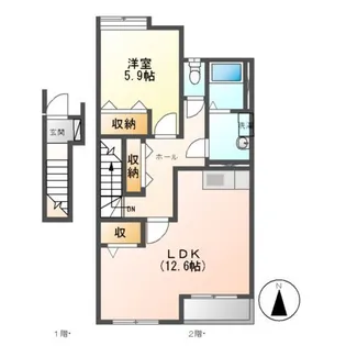 ベル・プラウド【2階】の間取り