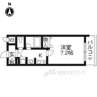 ベラジオ五条烏丸【7階】の間取り
