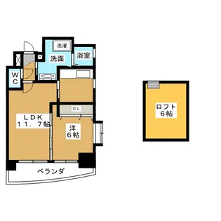 山八第6ビル【8階】の間取り