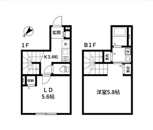 RiverResidence用賀【1階】の間取り