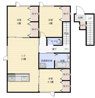 クオンタム筒井IV【2階】の間取り