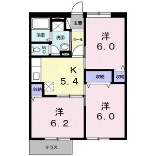 レジュール木船2【1階】の間取り