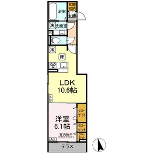 D-room田町B棟【2階】の間取り