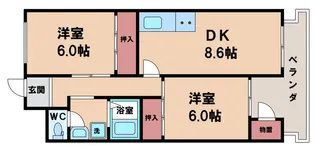 あびこスカイハイツ【4階】の間取り