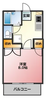 1Kの間取り画像