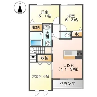 カーラ シエスト【2階】の間取り