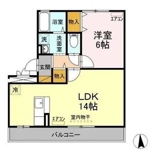 ラ ルーナB【3階】の間取り