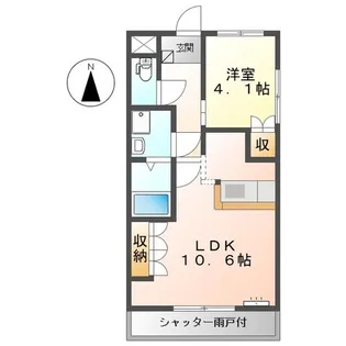ウエストウィン【1階】の間取り