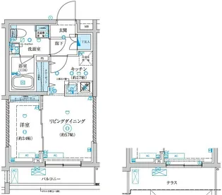 ベルシード王子神谷【1階】の間取り