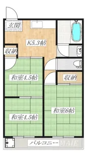 末広ビル【4階】の間取り