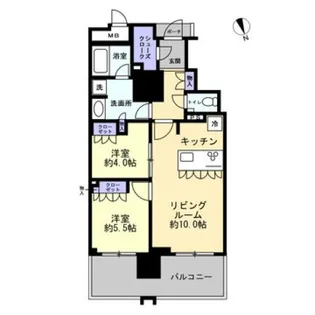 2LDKの間取り画像