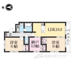 エクラン二条城【4階】の間取り