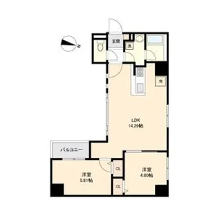 CITY SPIRE南3条【7階】の間取り