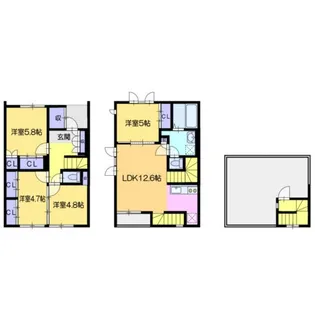 北海道札幌市西区西野五条8【一戸建】の間取り