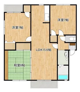 平成ウッディヴィラ2棟【3階】の間取り