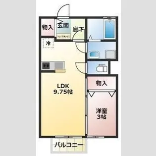 サンコート静浦A【1階】の間取り