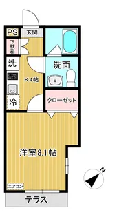 ボヌール【1階】の間取り