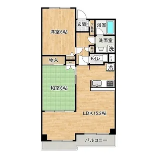 2LDKの間取り画像