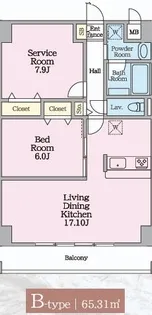 プレド・ラガール【2階】の間取り