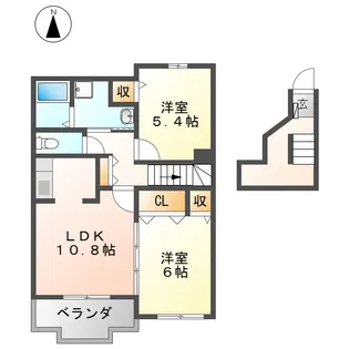 フィールド裕 B棟【2階】の間取り