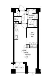 東京都港区赤坂7【マンション】の間取り