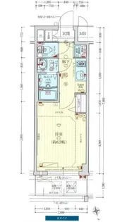プレサンス難波ラフィーネ【7階】の間取り