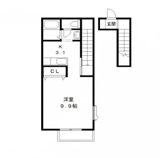 リヴォアール中村【2階】の間取り