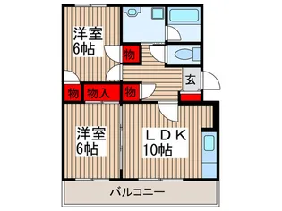 シャイニングフォールズ【2階】の間取り