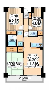 北寺尾大滝マンション【4階】の間取り