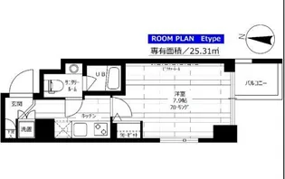 グランドコンシェルジュ両国東アジールコート【5階】の間取り