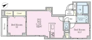 東京都新宿区四谷三栄町【マンション】の間取り
