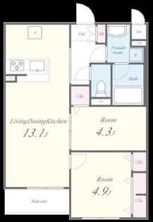GREEN GABLES FAMIRIA A【2階】の間取り