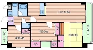大阪府吹田市佐井寺3【マンション】の間取り