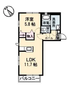リアージュ B棟【2階】の間取り