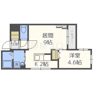 北海道札幌市中央区南十三条西15【マンション】の間取り