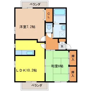 ソレイユ・アン【1階】の間取り