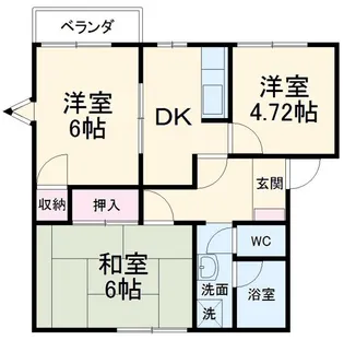 シティハイムクラリスH【1階】の間取り