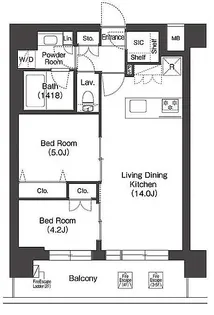 Ruhe(ル―ウェ)東大泉【3階】の間取り