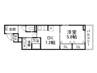 ヒカルサ京都梅津東【2階】の間取り