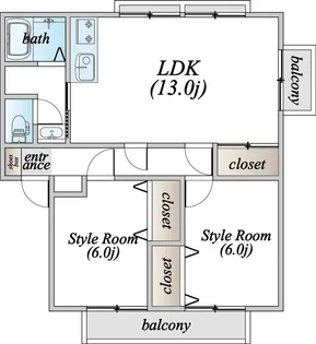サンシャインガーデンK【1階】の間取り