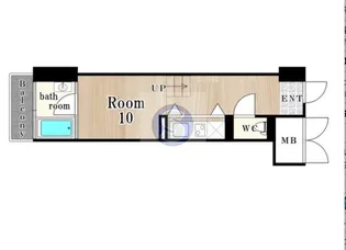 U RESIDENCE 弁天町【3階】の間取り