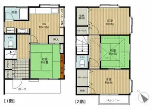 神奈川県相模原市中央区共和4【一戸建】の間取り