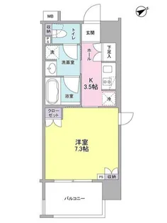 フレアージュ恵比寿【8階】の間取り