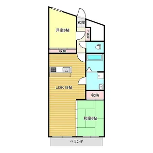 ラルゴ住吉【4階】の間取り