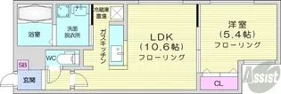 シティレジデンス南8条【3階】の間取り